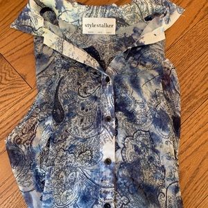 Stylestalker blue button down shirt